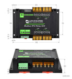 Waveshare Modbus RTU Relay 4CH,Industrial Modbus RTU 4-ch Relay Module with RS485 Interface,30A High Current,Onboard LED Indicat
