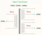 600Ω: 600Ω+600Ω multi-purpose balanced signal transformer, 1:1+1 three-winding audio transformer, Z9 iron core