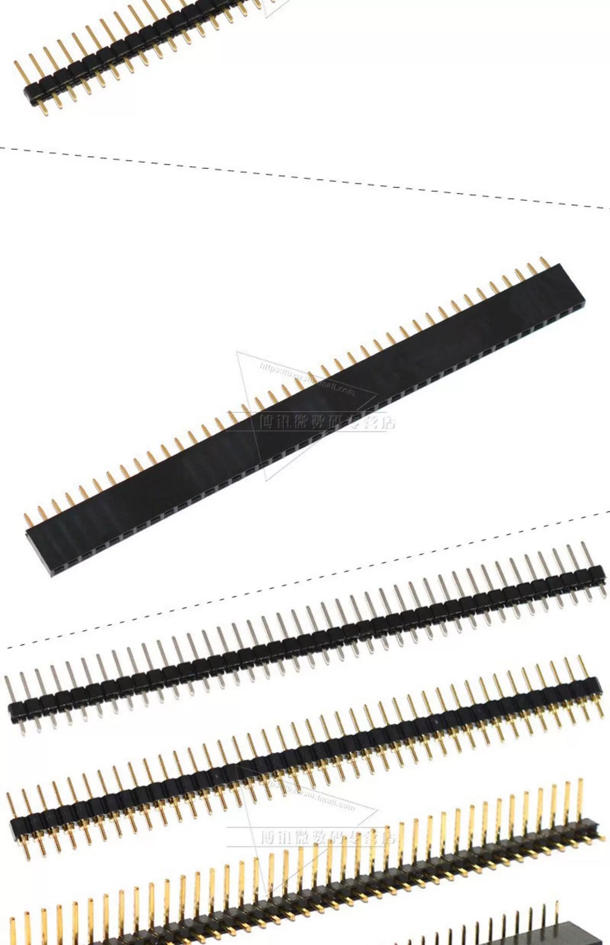 10PCS 1X40 Pin Single Row MALE 2.54MM PITCH 11MM/15MM/17MM/21MM/25MM LONG PIN Header Connector Strip 1X40pin 1*40 40P 40Pin