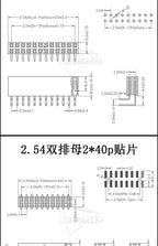 10PCS 1X40 Pin Single Row MALE 2.54MM PITCH 11MM/15MM/17MM/21MM/25MM LONG PIN Header Connector Strip 1X40pin 1*40 40P 40Pin