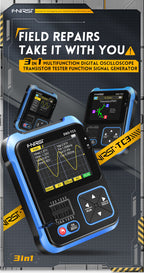 FNIRSI DSO-TC4/DSO-TC3 Digital Oscilloscope Transistor Tester 10MHz 48Ms/s Electronic Component Measurement Tool W/ USB Charger