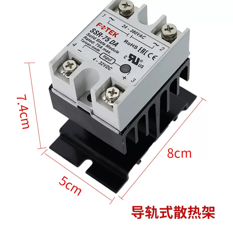 100%New Original For FOTEK single-phase solid-state relay SSR-40AA /10DD/40VA/20DA SSR 10/20/40/50/75 AA/DD/VA/DA HS-50H ES-50K