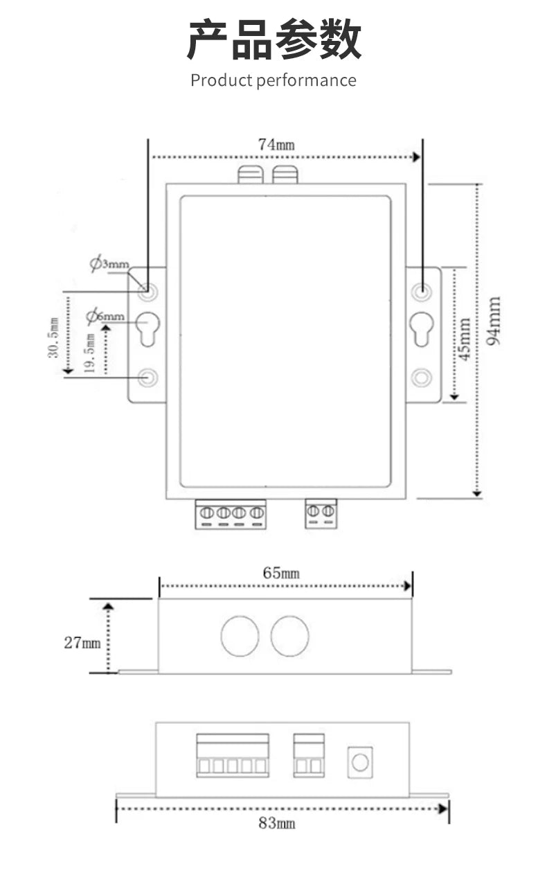 RS232/485/422/TTL optical modem TTL to fiber single-mode professional data RS-232/TTL/fiber converter TTL level to fiber
