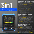 FNIRSI DSO-TC4/DSO-TC3 Digital Oscilloscope Transistor Tester 10MHz 48Ms/s Electronic Component Measurement Tool W/ USB Charger