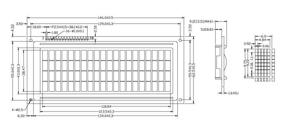 1PCS 5V Large Big 2004 LCD Module Gray Color Cyrillic Russian And English Characters Fonts 20X4 Parallel Port 2004A Display