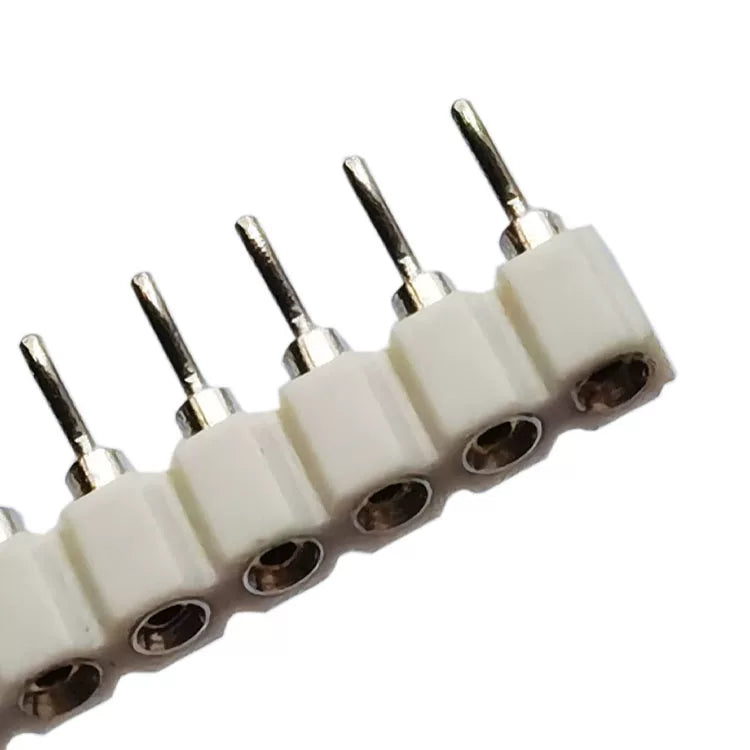 10/100pcs 2.54mm 2P/3P/4P/5P/8P Right Angle SMT Round Single Row 0.1" Pitch 1x40Pin Horizontal SMD Hole Socket Male Pin Header