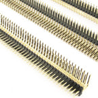 10pcs 2x50P 1.27mm RA Pin Header 0.05" PCB Right Angle Male Header Breakaway 90D Double  Row Golden-Plated Strip Connector