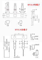 10/100pcs HY2.0 2.0mm Pitch with Lock Air Docking Female Receptacle Housing Shell Buckle Male Terminal Connector 2P-12Pin