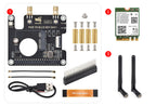 Waveshare PCIe To M.2 E KEY HAT for Raspberry Pi 5, Compatible With NGFF (M.2 E Key) Wireless NIC, Raspberry Pi 5 PCIe HAT
