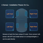 Bluetooth 4.0 5.0 Car Tire Pressure Sensor APP Display Android iOS BLE TPMS Universal External Alarm Tire Pressure Sensors