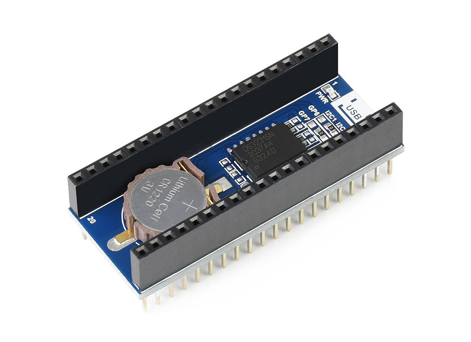 DS3231 RTC Module Real Time Clock HAT for RasPi RPI Raspberry Pi PICO 2 W 2W PICO2 RP2350 Projects Expansion Board Accessories