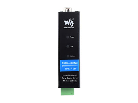 RS232/485/422 TO POE ETH (B) Waveshare Rail-Mount Serial Server,Ethernet Module, TCP/IP to serial, Function Optional