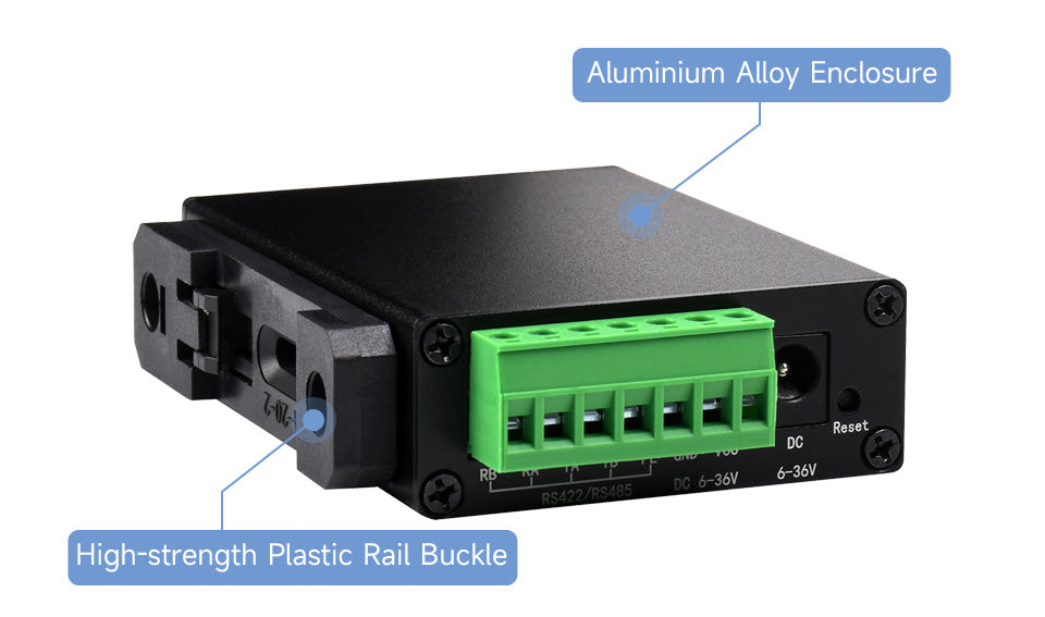 RS232/485/422 TO POE ETH (B) Waveshare Rail-Mount Serial Server,Ethernet Module, TCP/IP to serial, Function Optional