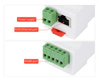 Industrial serial server, RS485 to RJ45 Ethernet, TCP/IP to serial, rail-mount support, with POE function(optional)
