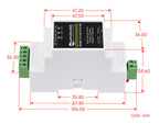 Industrial serial server, RS485 to RJ45 Ethernet, TCP/IP to serial, rail-mount support, with POE function(optional)