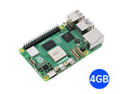 Raspberry Pi 5, Options for RAM, BCM2712 Processor, 2.4GHz Quad-Core 64-bit Arm Cortex-A76 CPU, Built Using RP1 I/O Controller D