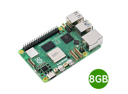 Raspberry Pi 5, Options for RAM, BCM2712 Processor, 2.4GHz Quad-Core 64-bit Arm Cortex-A76 CPU, Built Using RP1 I/O Controller D