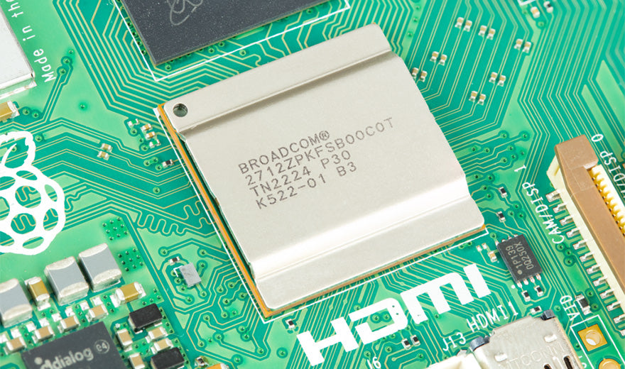 Raspberry Pi 5, Options for RAM, BCM2712 Processor, 2.4GHz Quad-Core 64-bit Arm Cortex-A76 CPU, Built Using RP1 I/O Controller D