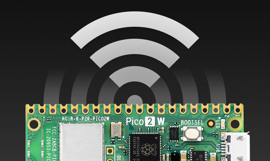 Raspberry Pi Pico 2 W Microcontroller Board, Based on Official RP2350 Chip, 2.4GHz 802.11n WIFI and Bluetooth 5.2