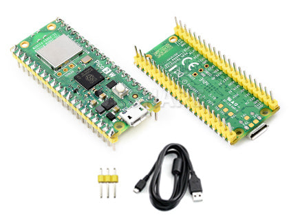 Raspberry Pi Pico 2 W Microcontroller Board, Based on Official RP2350 Chip, 2.4GHz 802.11n WIFI and Bluetooth 5.2