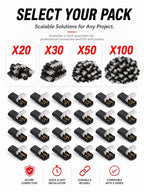 20/30/50/100 D2 Quick Wire Connector Solderless Push-in Terminal Block Electrical Cable Splice Connector for Home DIY Automotive