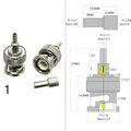 1-4PC BNC Male Female Plug Jack RF Coax Connector Crimp for RG316 RG174 RG58 RG142 Cable Copper Nickelplated With Drawing NEW
