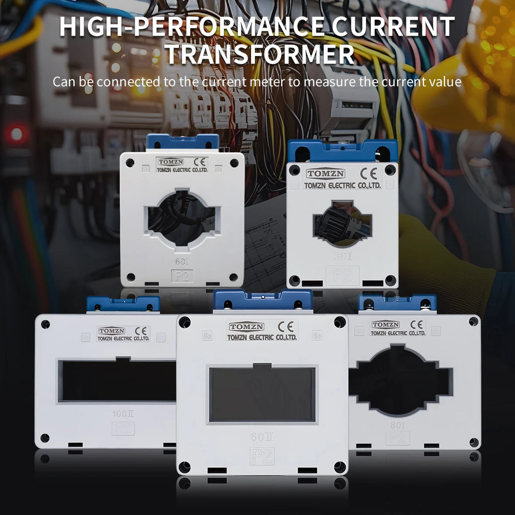 TOMZN Current Transformer 75/5A 2000/5A 1:400 1:15 CT 75A 100A 150A 200A 250A 1000A 1500A 2000A Factory Price Sealed Busbar Type