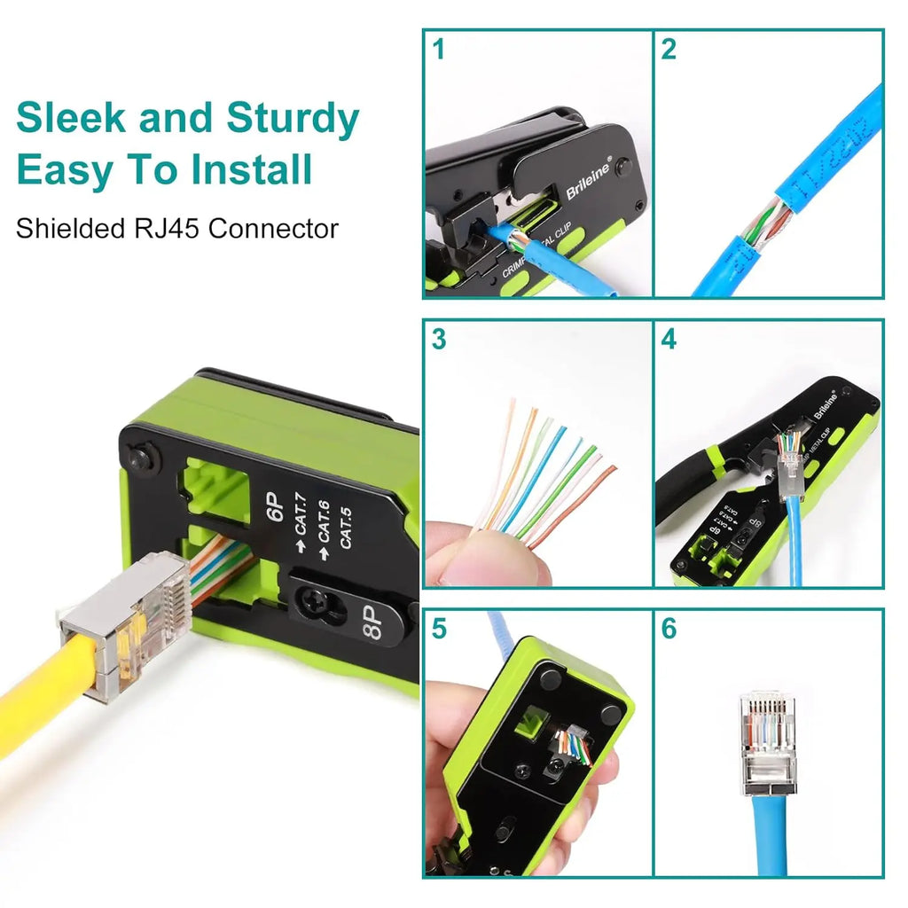 Ethernet Cable Connector Plug Cover RJ45 Cat6 Cat5e Connectors Ethernet Pass Through Plugs Protective Sleeve Cable Protectors