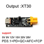 PD3.1 Decoy Fast Charging 28V 20V 15V 12V 9V 5V Voltage Trigger QC PD TO DC XT30 XT60 USB Power Delivery Model Aircraft Charger