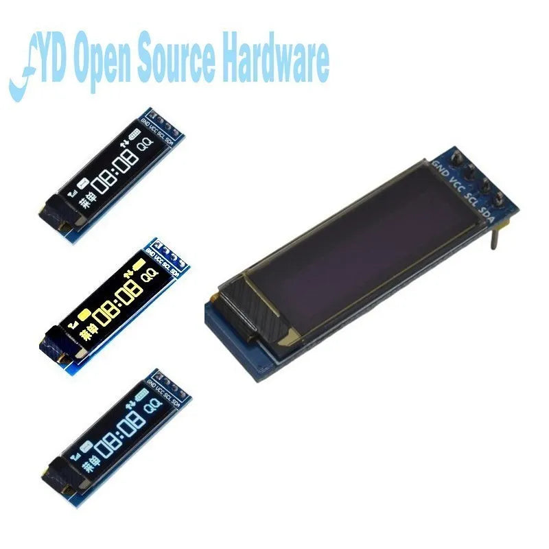 0.91 Inch 128x32 IIC I2C White / Blue OLED LCD Display DIY Module SSD1306 Driver IC DC 3.3V 5V 