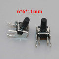 20/50/100pcs 6x6 PCB Momentary Mini Micro Tactile Tact Push Button 4-Pin Self-reset Switch 6*6*4.3/5/6/7/8/9/10/11/12/13/14/15mm
