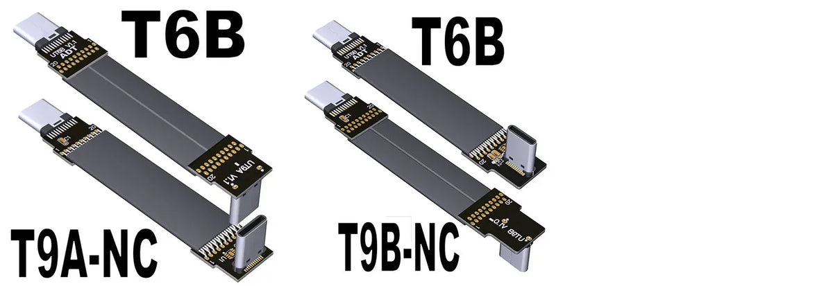 ADT-Link USB 3.2 Type-C to USB-C FFC USB C FPV Flat Slim Thin Ribbon FPC Cable Gen2x2 20Gbps 90°Adapter for Data Sync&Charging