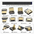 HD A1 Ultra Thin Flat FPV HDMI-Compatible Cable Flexible Mini HDMI to Micro HDMI Ribbon Wire 5cm/50cm Short FPC FFC