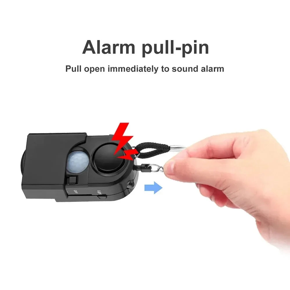 Portable Mini Motion Detector Alarm 120DB Siren SOS Flashligh LED Light Security Alarm For Travel Home Kids Safe Personal Alarms