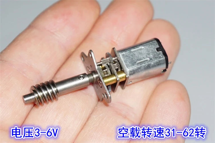 3v 6v DC N20 Mini Micro Metal Gear Motor 3mm Shaft Worm Gear Reduction Motor Model Aircraft Folding Landing