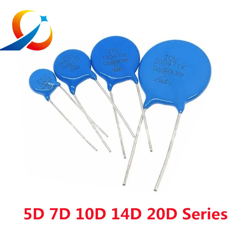 10PCS Varistor 05D 07D 10D 14D 20D 05D471K 07D391K 7D431K 7D471K 10D470K 10D101K 10D271K 10D471K 14D471K 14D220K 20D431K 20D471K