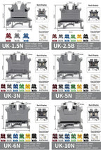 20/50/100Pcs PT2.5 Din Rail Terminal Block Push In Spring Screwless 2.5mm² Electrical Wire Conductor Connector Block PT2.5