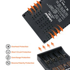 LiitoKala Lii-402 Universal Smart Battery Charger Compatible with Multiple Sizes Including 18650, 26650, 18500 Batteries