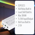 IoTorero WLED PWM RGBCCT & Addressable Dul Mode Strip Controller Works With Home Assistant