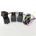5Pcs Automotive Relay 12V or 24V 5Pin 40A Car Relay with Black Red Copper Terminal Auto Relay Socket SPDT Harness Cable