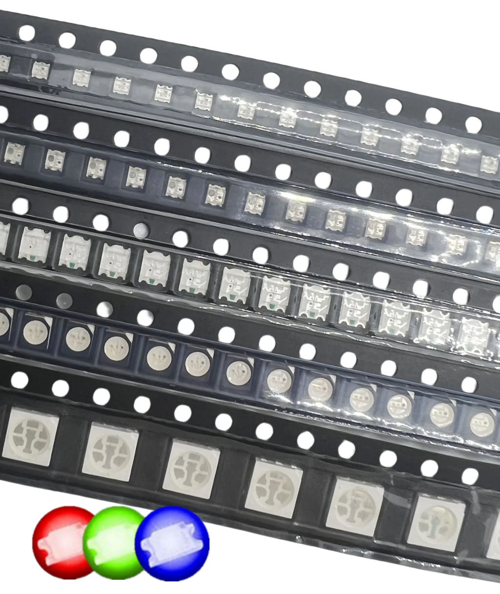 100pcs SMD LED 0402 1615 0807 1206 5050 3528 RGB 4Pin Diode LED High quality, high brightness color red green blue