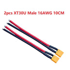 XT30U XT30 Plug Male and Female Connector with 100mm 16AWG Wire Cable for QuadcopterRC Fixed wing Lipo Battery FPV Drone charger