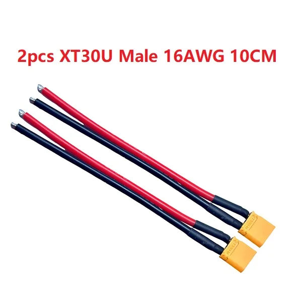 XT30U XT30 Plug Male and Female Connector with 100mm 16AWG Wire Cable for QuadcopterRC Fixed wing Lipo Battery FPV Drone charger