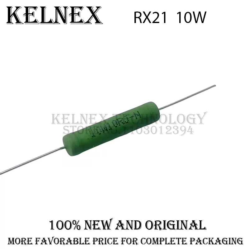 5pcs RX21 10W Wire Wound Resistance 5% 1R 10R 100R 1K 10K 12K 15K 18R 20R 22R 24R 27R 30R 33R 36R Resistor