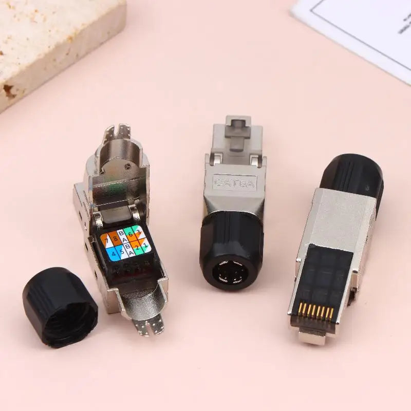 New New 1Pc RJ45 Cat8 Cat7 Cat6A Connector Shielded Toolless Modular Termination Plug 2000MHz 40G LAN Cable For 22AWG-24AWG
