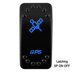 Waterproof Rocker Switch with Blue LED | 12V/24V Latching & Momentary (SPST/ DPDT) | for Marine, UTV, ATV, RZR, Automotive