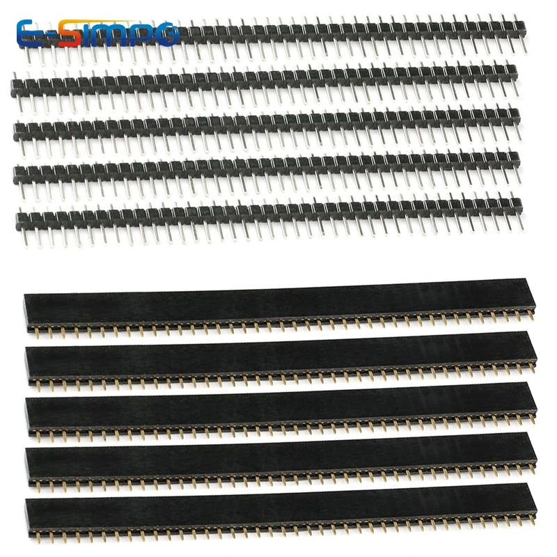 10PCS 1x40Pin 2.54mm Pitch PH8.5 Single Row Female PCB Socket Board Male Pin Header Connector For Arduino