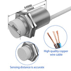 GTRIC M30 Capacitive Proximity Sensor 10-30VDC NPN PNP NO NC Flush Non-Flush Non-Metal Liquid Level Switch With 2M Cable