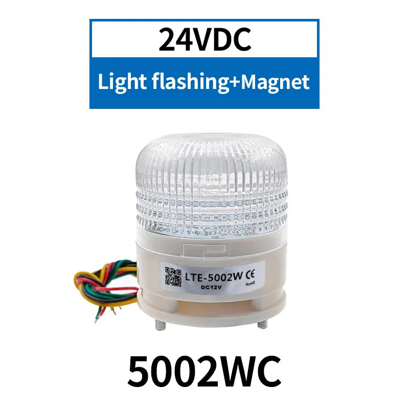 LTA5002 12V 24V 220V 3 Color Strobe Signal Warning Light Magnet Indicator Light LED Lamp Small Flashing Buzzer Security Alarm