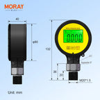 Moray ME260P  LCD Accuracy  Rubber Protector Waterproof 1%FS Stainless Steel Digital Pressure Gauge Gas Differential Manometer